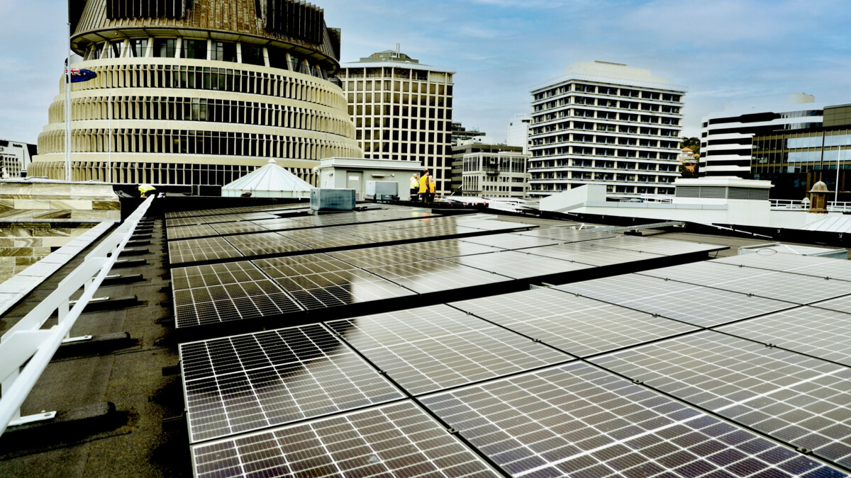 solar power rooftop grid-connected system by Sunergise at Parliament House Wellington New Zealand