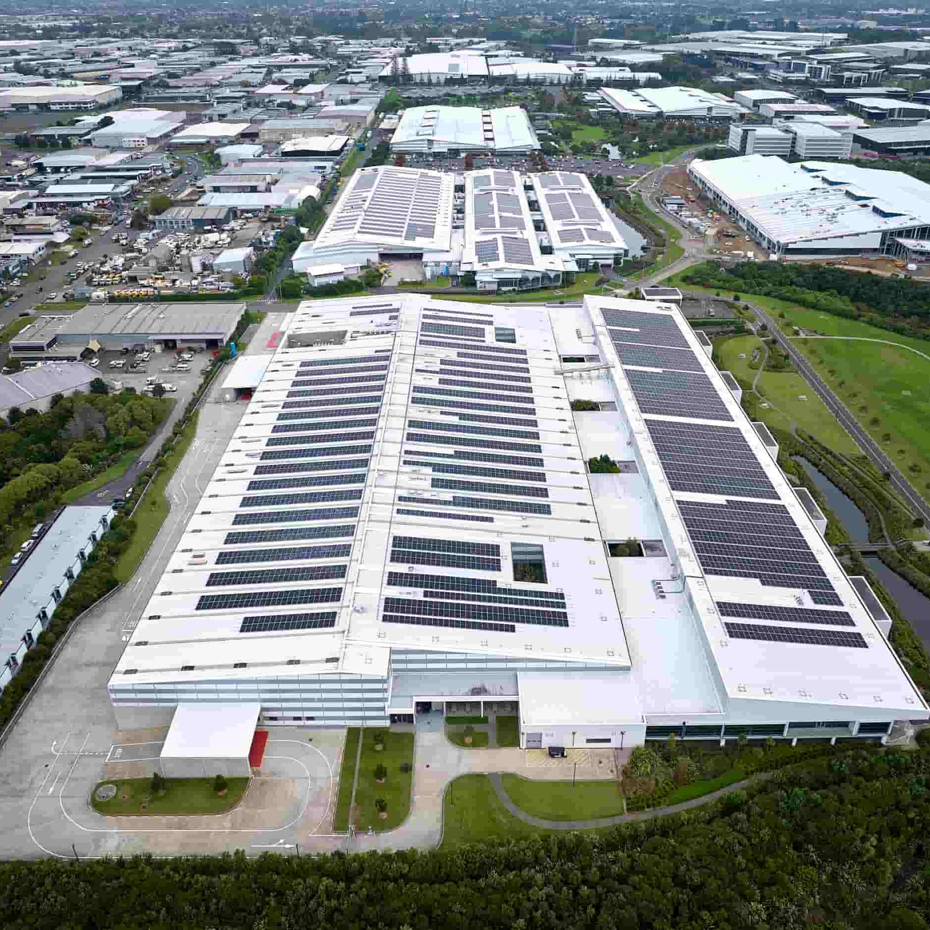 F&P Healthcare Solar installation on commercial rooftop in Auckland
