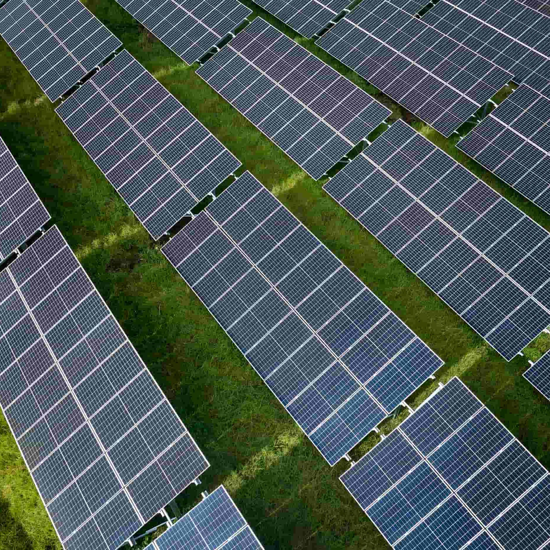 Commercial solar panels with Sun